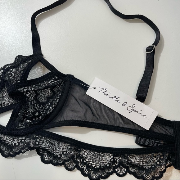 NWT Thistle and Spire Kane Wire Bra Black sz 32B - Picture 5 of 9